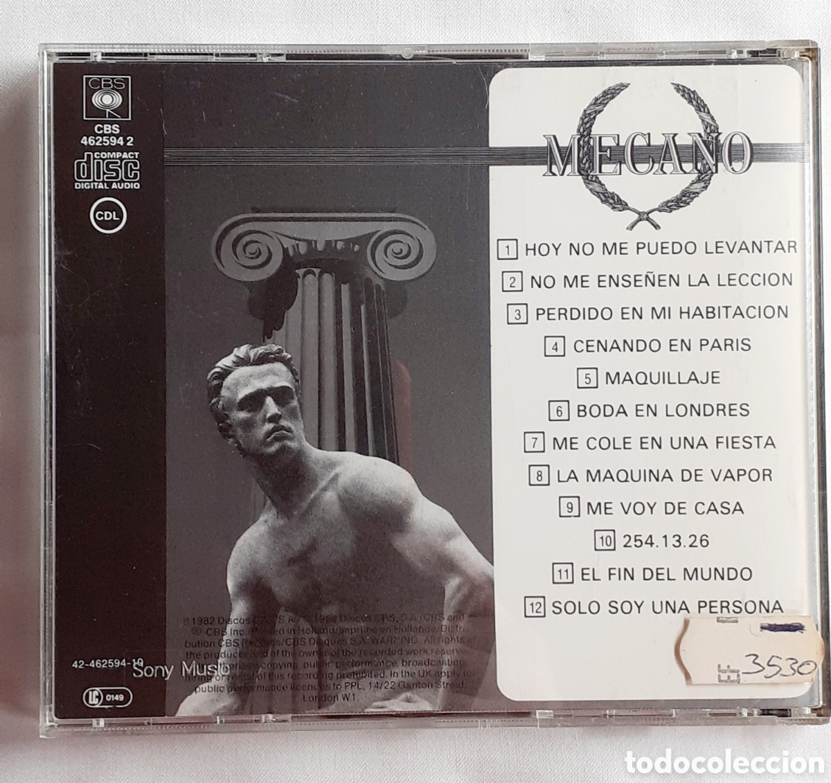 CDs de m&uacute;sica: Cd MECANO A&ntilde;o 1982 .CBS . - Foto 4