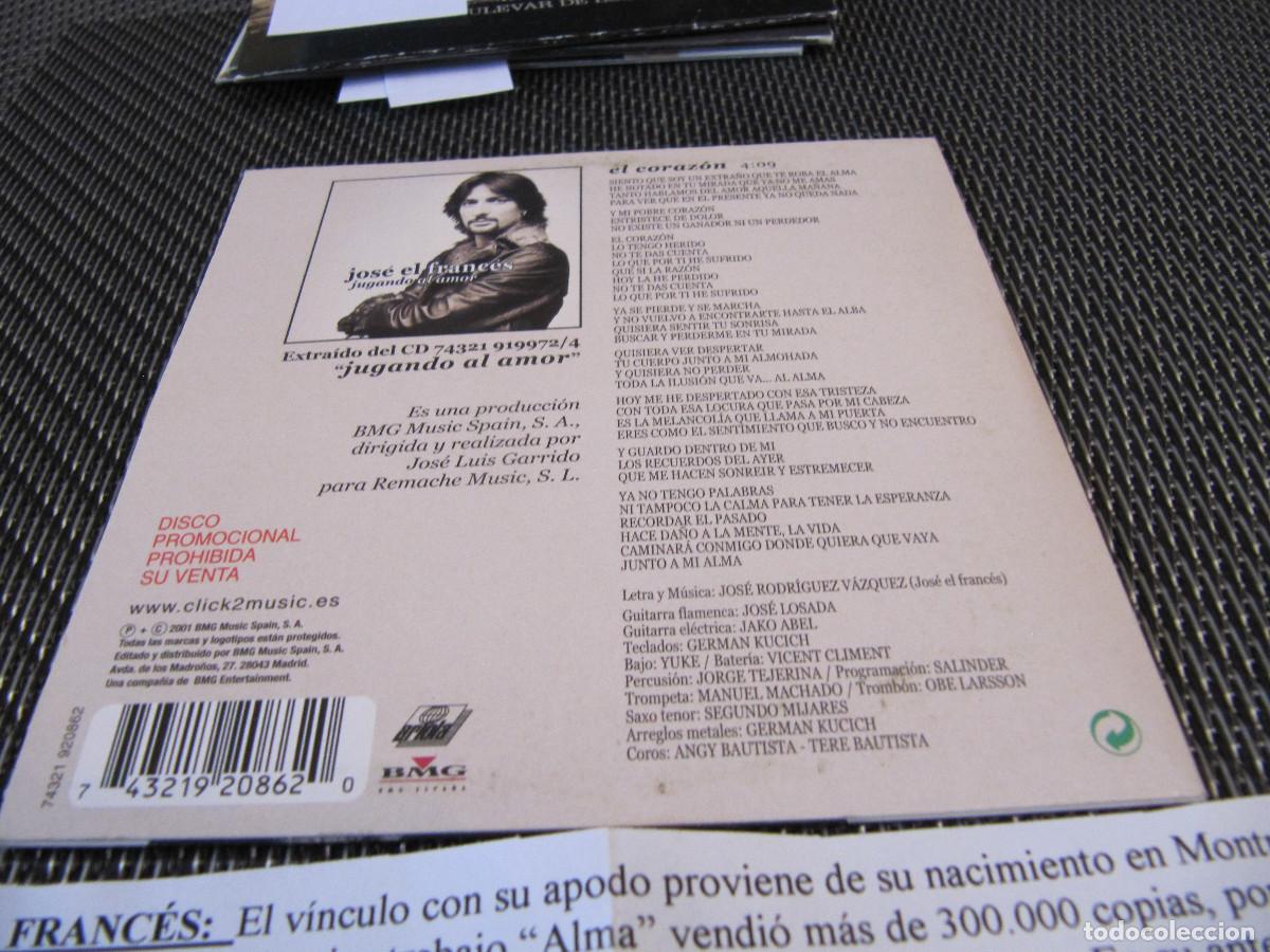 CDs de m&uacute;sica: JOSE EL FRANCES. EL CORAZON. CD PROMOCIONAL CADENA 100 - Foto 2
