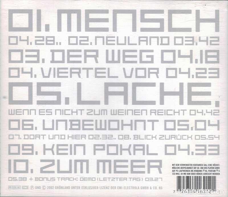 CDs de m&uacute;sica: Herbert Gr&ouml;nemeyer - Mensch. CD - Foto 2