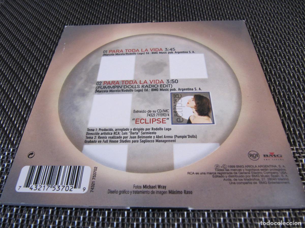CDs de m&uacute;sica: MARCELA MORELO - PARA TODA LA VIDA CD SINGLE - Foto 2