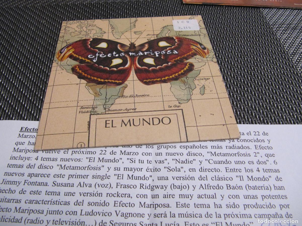 CDs de m&uacute;sica: EFECTO MARIPOSA. EL MUNDO. CD SINGLE CADENA 100 - Foto 1