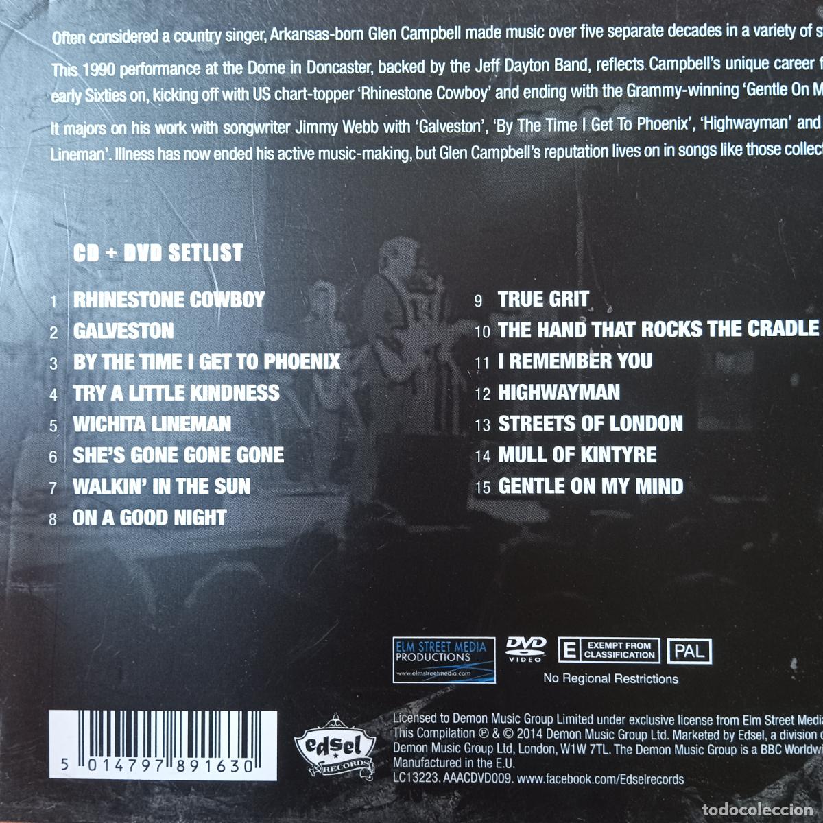 CDs de m&uacute;sica: GLENN CAMPBELL, ACCESS ALL AREAS. CD + DVD - Foto 2