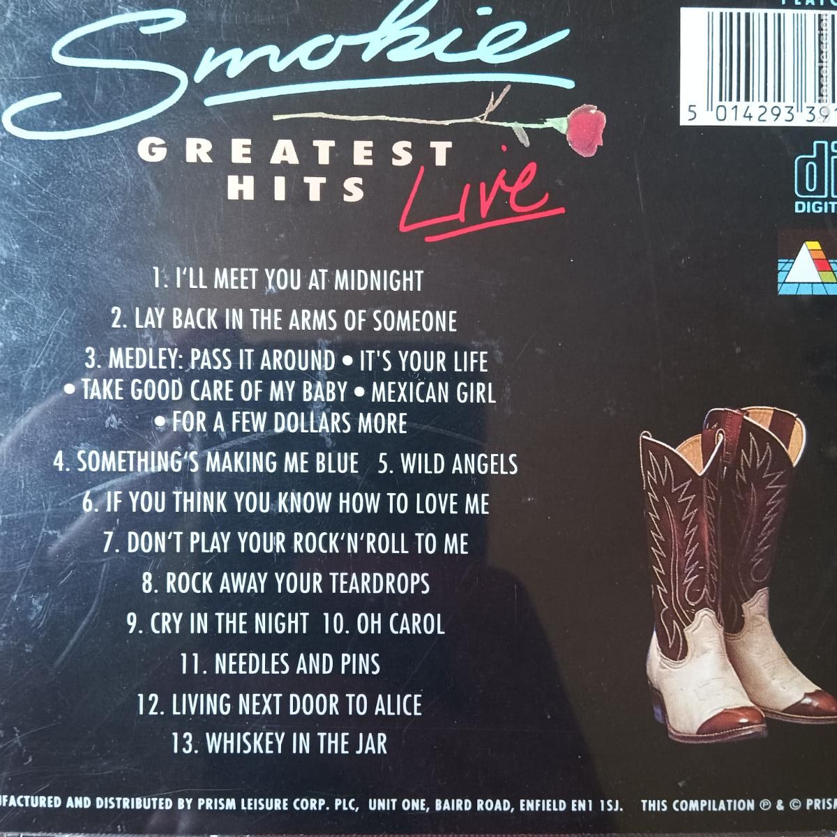 CDs de m&uacute;sica: SMOKIE, GREATEST HITS. LIVE. CD - Foto 2