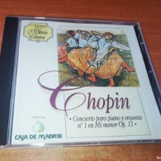 CDs de Música: CHOPIN CONCIERTO PARA PIANO Y ORQUESTA Nº1 EN MI MENOR OP 11 GENIOS DE LA MUSICA CLASICA Nº 10 CD