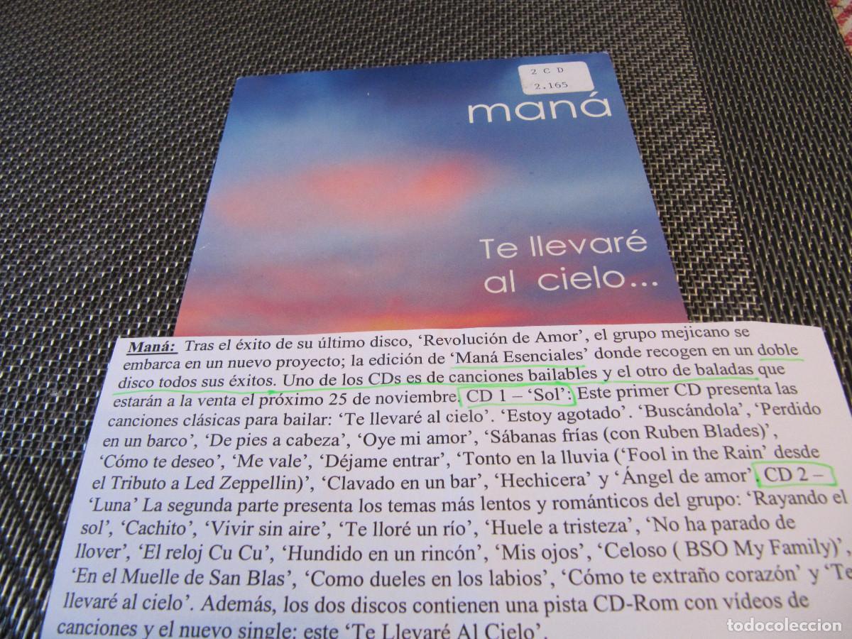 CDs de m&uacute;sica: MANA TE LLEVARE AL CIELO CD SINGLE CADENA 100 - Foto 1