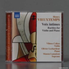 CDs de Música: CD. HENRY VIEUXTEMP HENRY VIEUXTEMPS: VOIX INTIMES: RARITIES FOR VIOLIN AND PIA. PRECINTADO