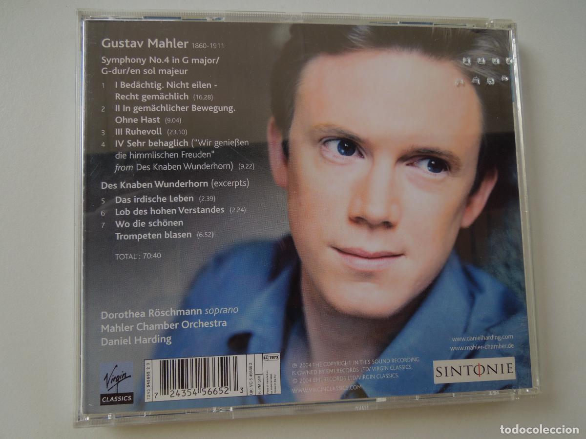 CDs de m&uacute;sica: MAHLER - SYMPHONY N&ordm; 4 - LIEDER - DANIEL HARDING - CD - Foto 3