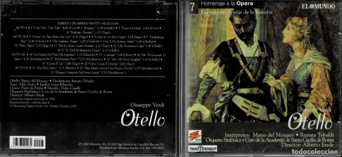 CDs de m&uacute;sica: OTELLO. CD-CLASICA-2580 - Foto 1
