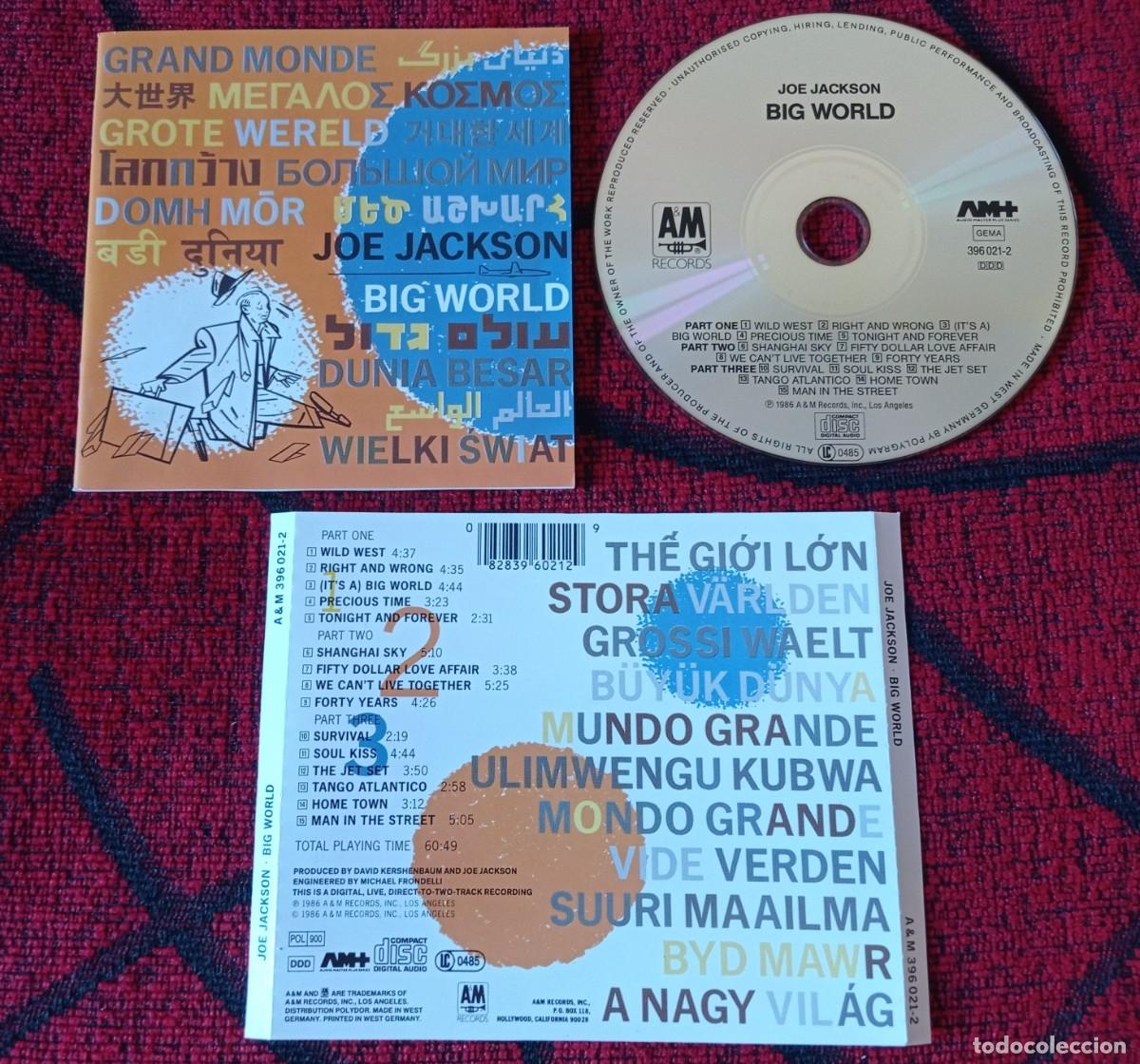 CDs de m&uacute;sica: JOE JACKSON ** Big World ** CD ORIGINAL 1986 - Foto 1