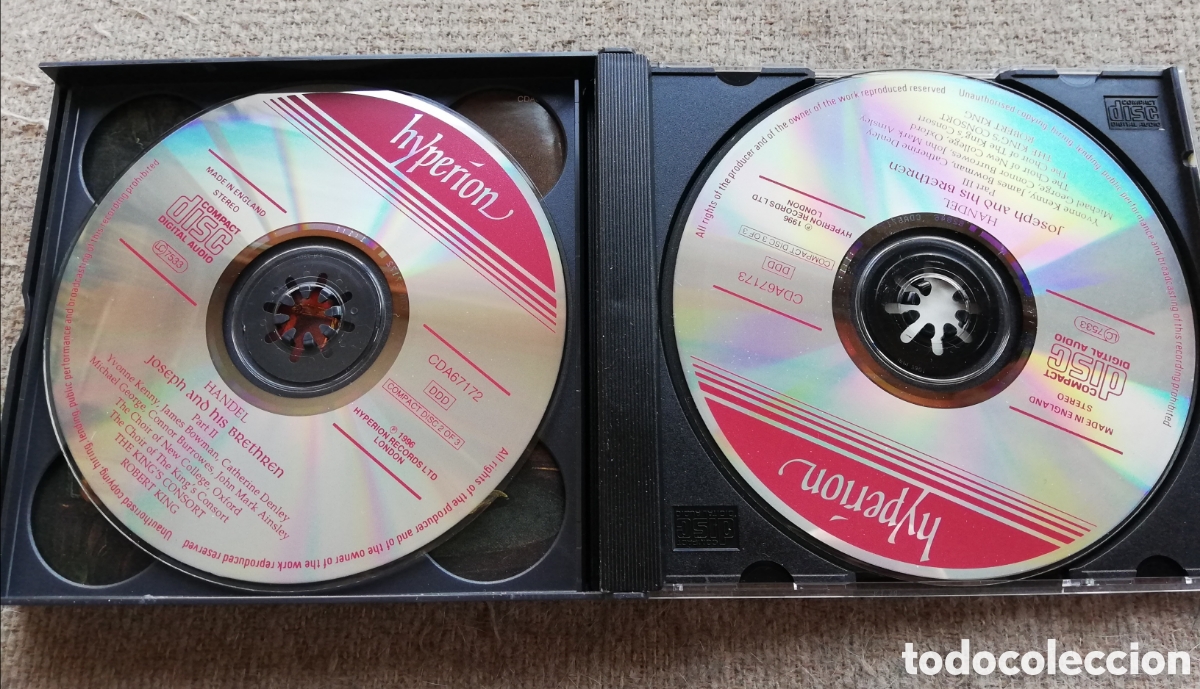 CDs de m&uacute;sica: Handel - Joseph and his brethren. Hyperion. 3 cd - Foto 3