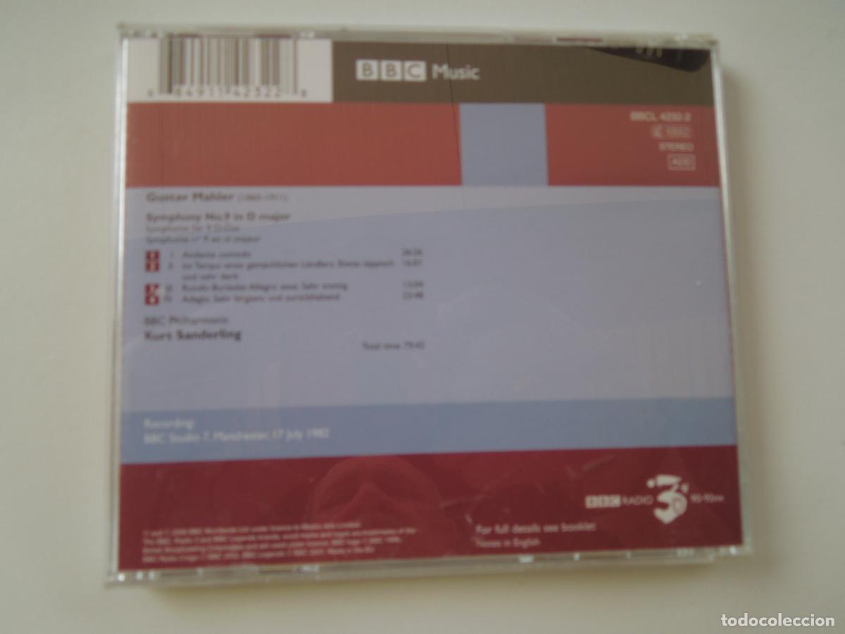 CDs de m&uacute;sica: MAHLER - SYMPHONY N&ordm; 9 - KURT SANDERLING - CD - Foto 3