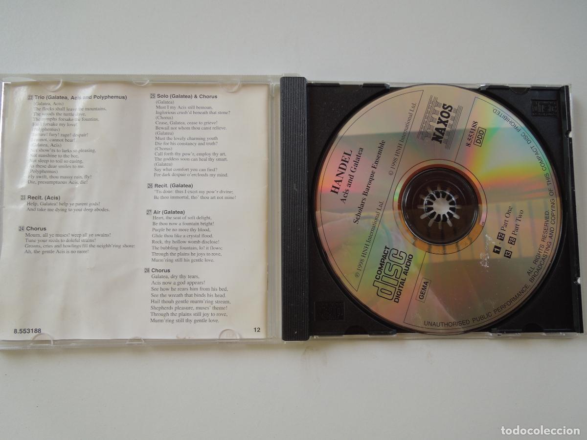 CDs de m&uacute;sica: HANDEL - ACIS AND GALATEA - DAVID VAN ASCH - CD - Foto 2