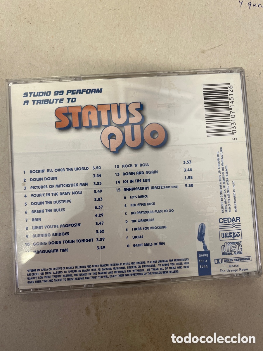 CDs de m&uacute;sica: STUDIO 99 PERFORM A TRIBUTE to STATUS QUO CD - Foto 2