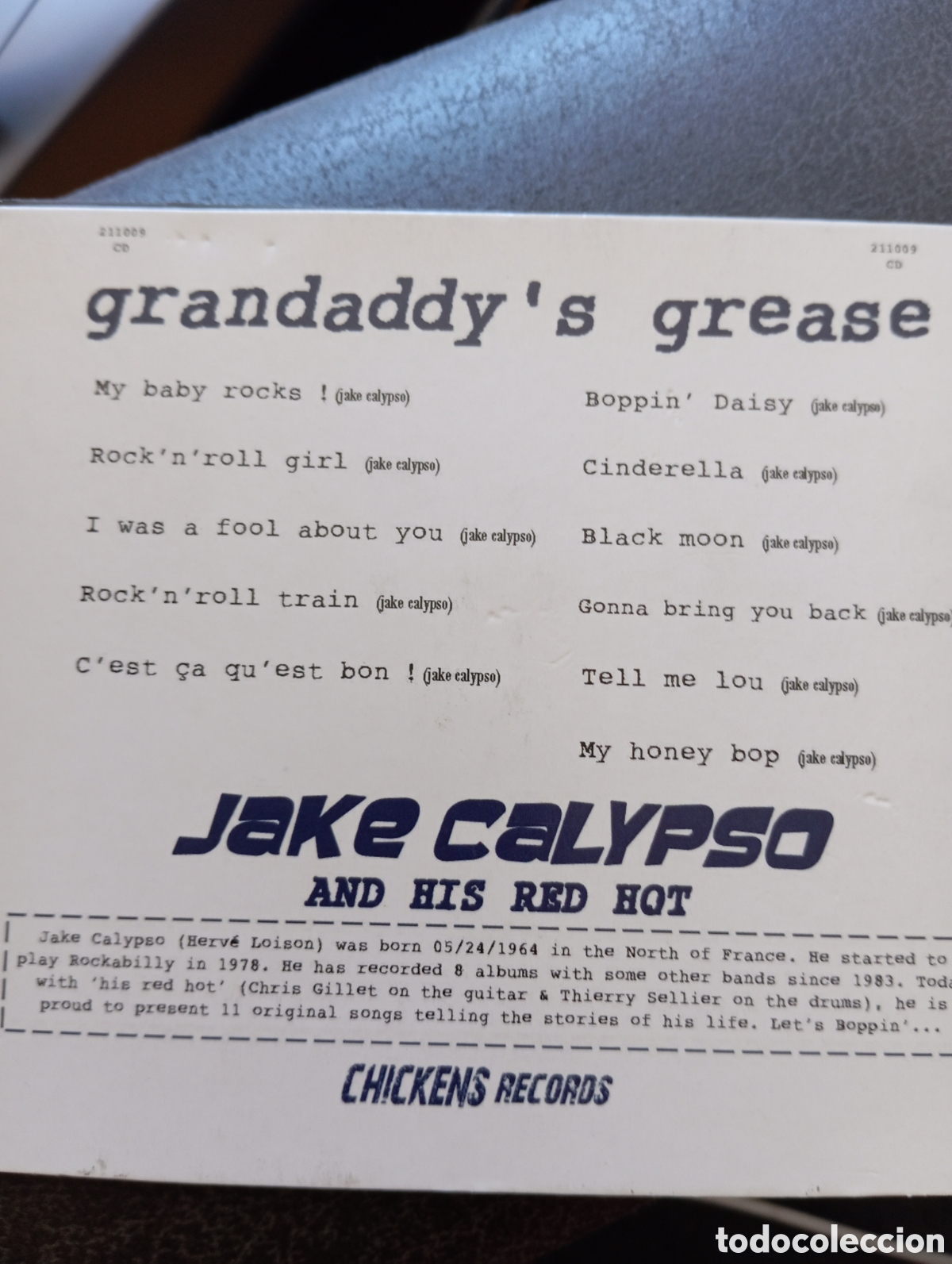 CDs de m&uacute;sica: JAKE CALYPSO.GRANDADDYS GREASE .CD - Foto 2