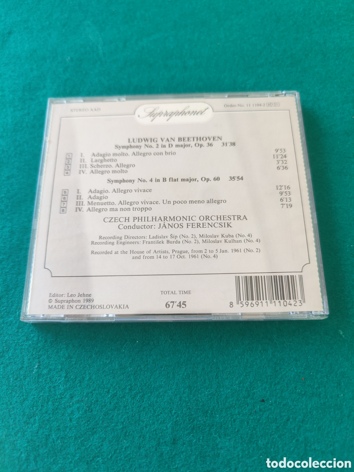 CDs de m&uacute;sica: BEETHOVEN. SYMPHONIES N&ordm; 2 & 4. SUPRAPHONET. - Foto 2