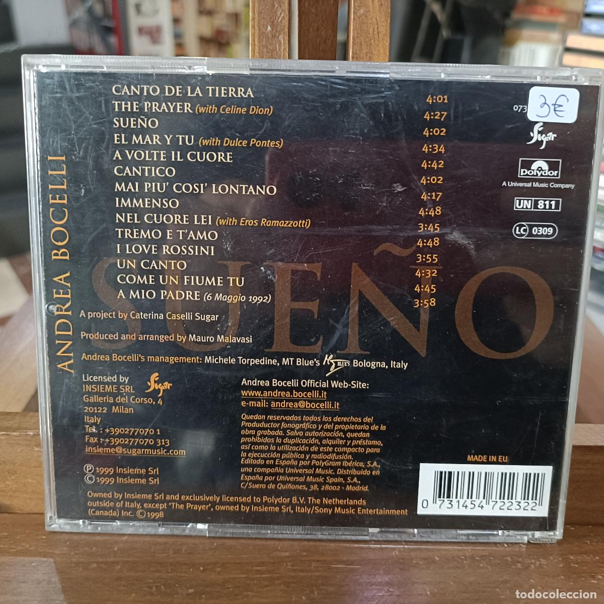 CDs de m&uacute;sica: Andrea Bocelli - Sue&ntilde;o - CD. - Foto 2