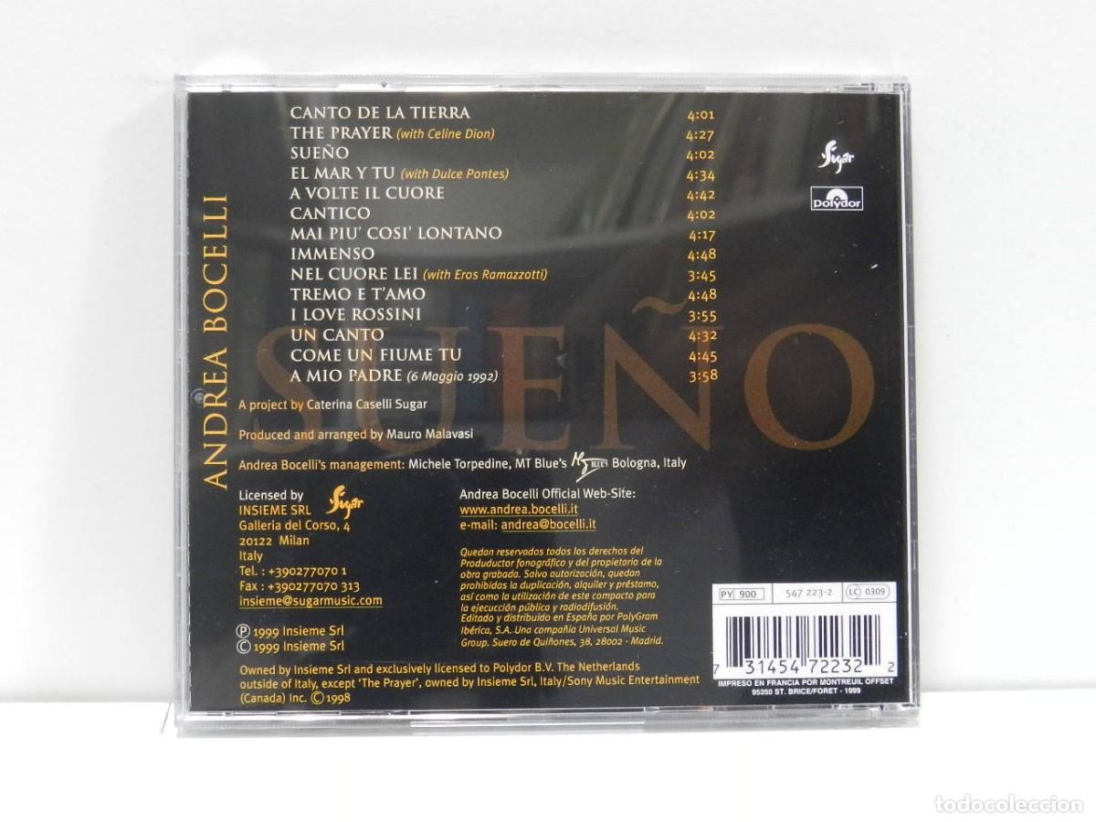 CDs de m&uacute;sica: DISCO CD. Andrea Bocelli &ndash; Sue&ntilde;o. COMPACT DISC. - Foto 2