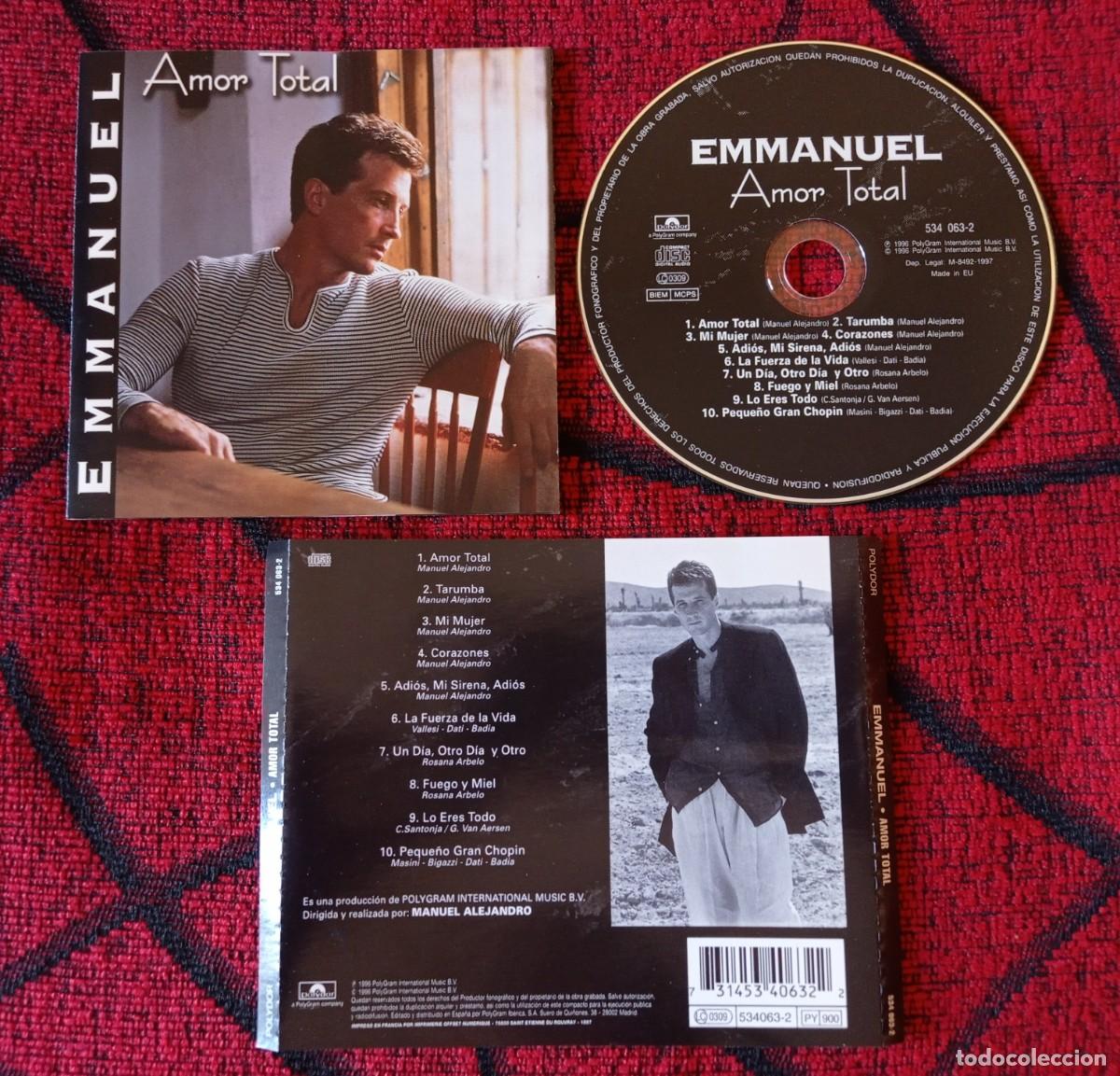 CDs de m&uacute;sica: EMMANUEL ** Amor Total ** CD ORIGINAL 1996 - Foto 1