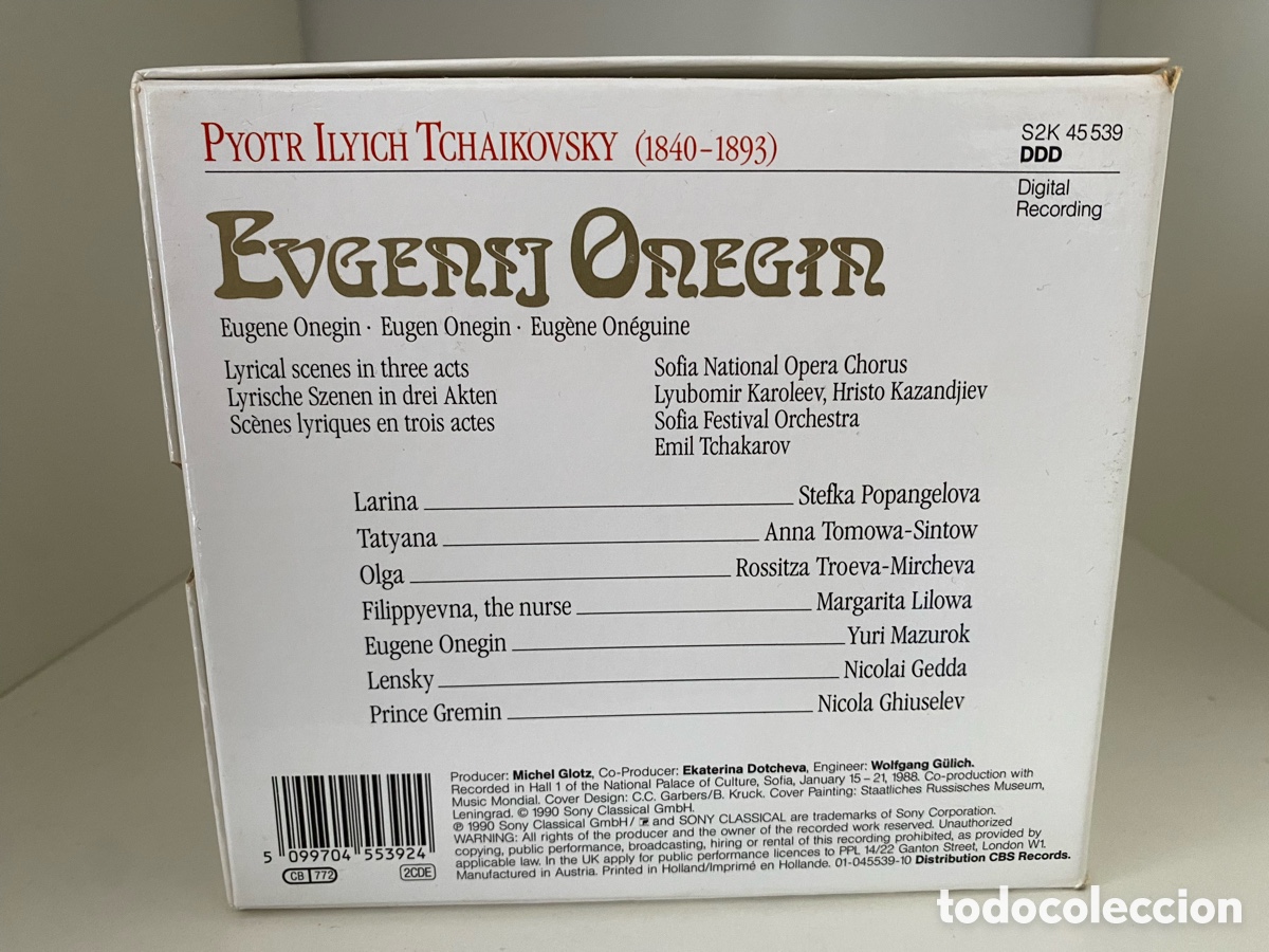 CDs de m&uacute;sica: Tchaikovsky - Emil Tchakarov - Eugene Onegin (2xCD, Album) - Foto 2