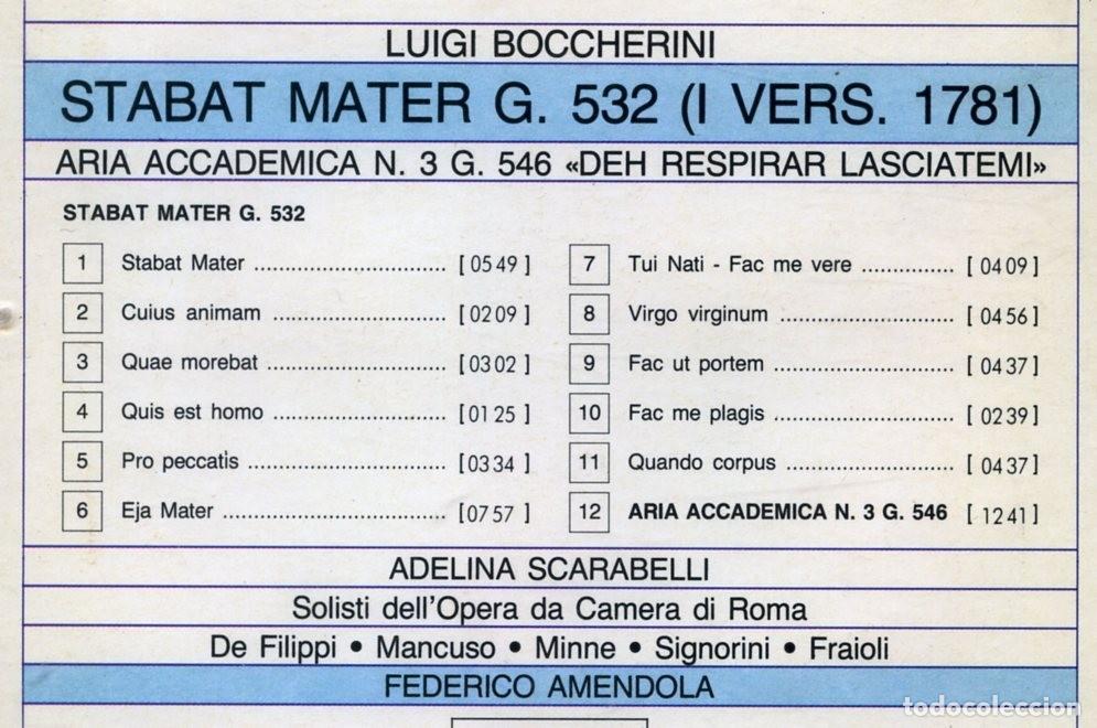 CDs de m&uacute;sica: BOCCHERINI. Stabat Mater - Foto 2