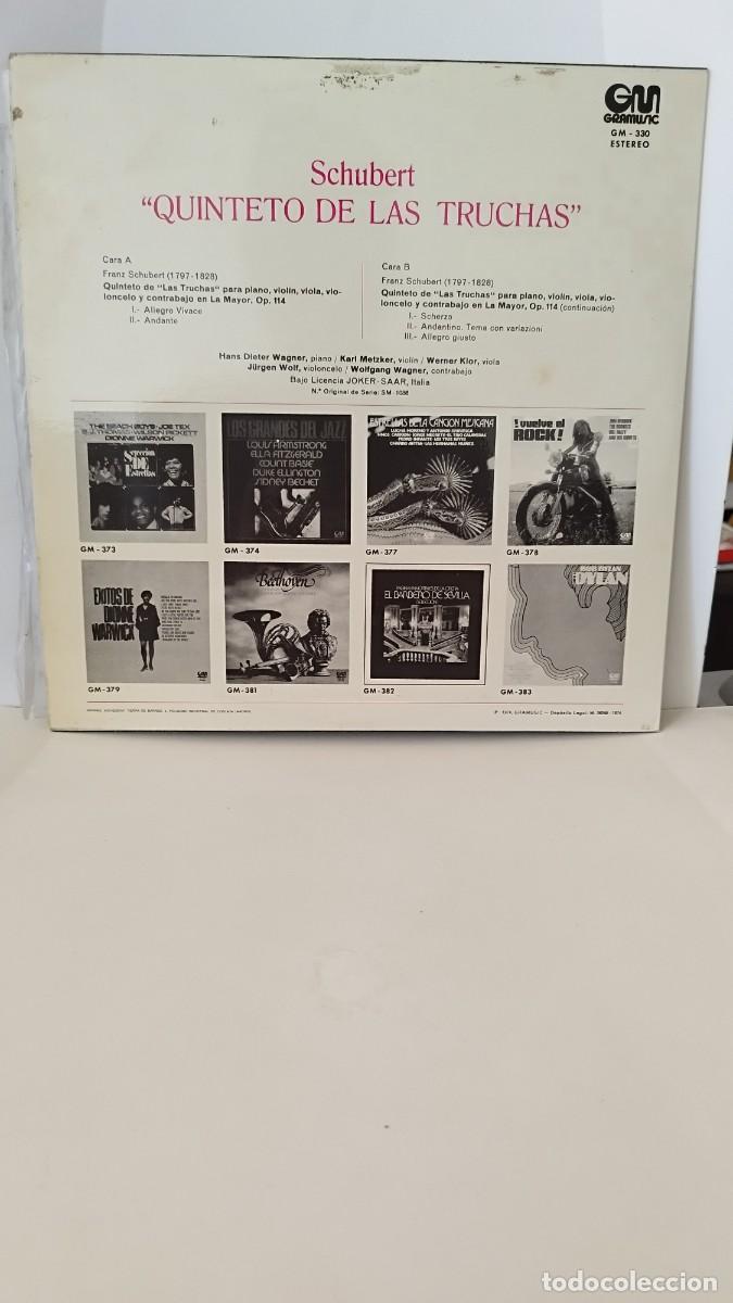 CDs de m&uacute;sica: SCHUBERT QUINTETO DE LAS TRUCHAS.Lp - Foto 2