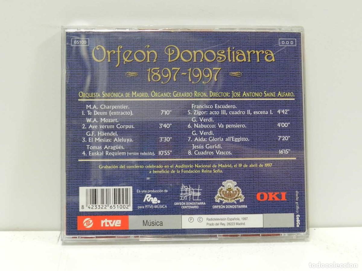 CDs de m&uacute;sica: DISCO CD. Orfe&oacute;n Donostiarra &ndash; 1897-1997. COMPACT DISC. - Foto 2
