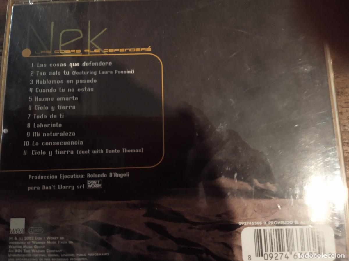 CDs de m&uacute;sica: NEK / LAS COSAS QUE DEFENDER&Eacute;/ CD - Foto 3