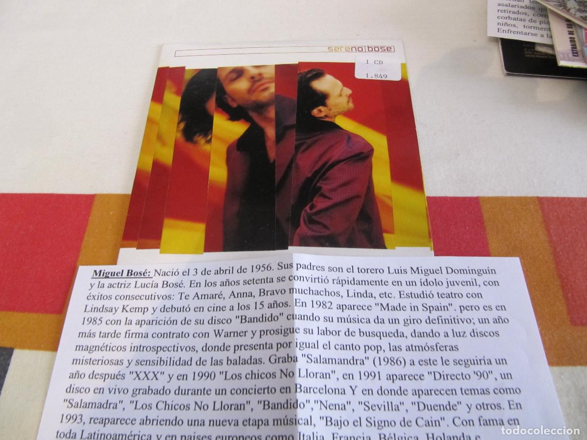 CDs de m&uacute;sica: Miguel Bose - sereno. Cd single - Foto 1