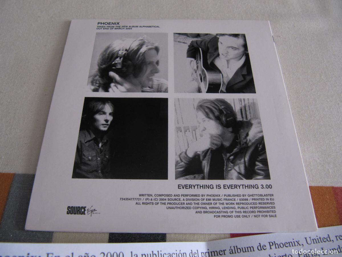 CDs de m&uacute;sica: Phoenix &ndash; Everything Is Everything CD SINGLE CADENA 100 - Foto 2