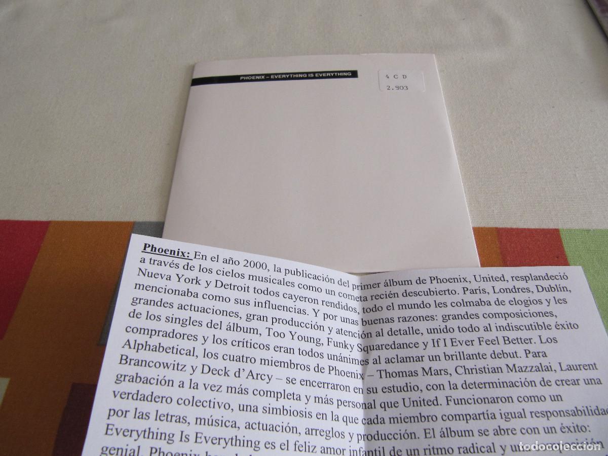 CDs de m&uacute;sica: Phoenix &ndash; Everything Is Everything CD SINGLE CADENA 100 - Foto 1