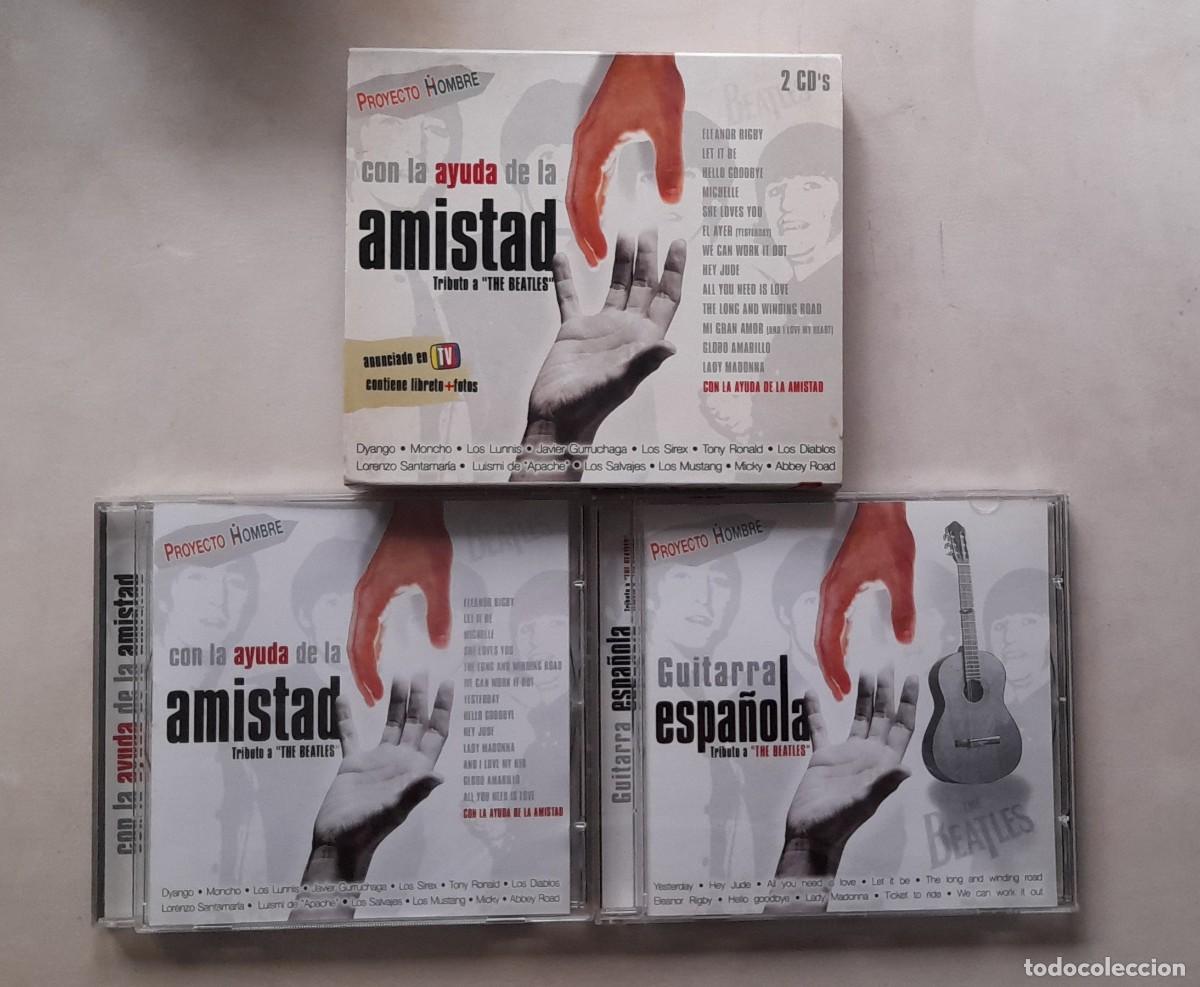 CDs de m&uacute;sica: CON AYUDA DE LA AMISTAD TRIBUTO A LOS BEATLES 2 CDS - Foto 1
