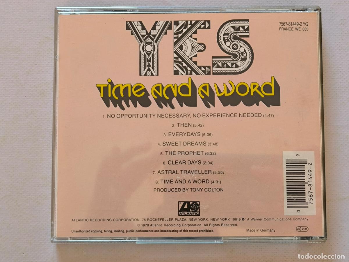 CDs de m&uacute;sica: CD YES - TIME AND A WORD (Y3w) - Foto 2