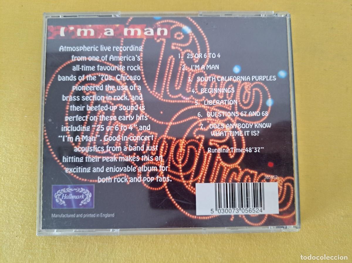 CDs de m&uacute;sica: CHICAGO - IM A MAN - HALLMARK 1996 - CD - Foto 3