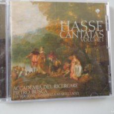 CDs de Música: HASSE CANTATAS VOLUME I - ACADEMIA DE RICERCARE -PIETRO BUSCA - CD