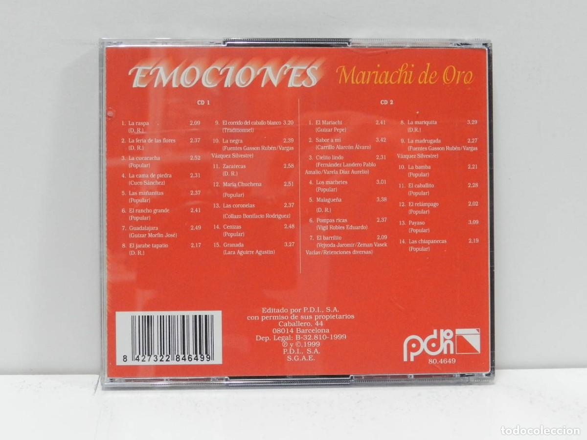 CDs de m&uacute;sica: DISCO 2 X CD. Emociones &ndash; Mariachi De Oro. COMPACT DISC. - Foto 2