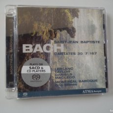 CDs de Música: BACH - SAINT JEAN BAPTISTE - CANTATES 30-7-167 - MONTREAL BAROQUE - ERIC MINES - CD