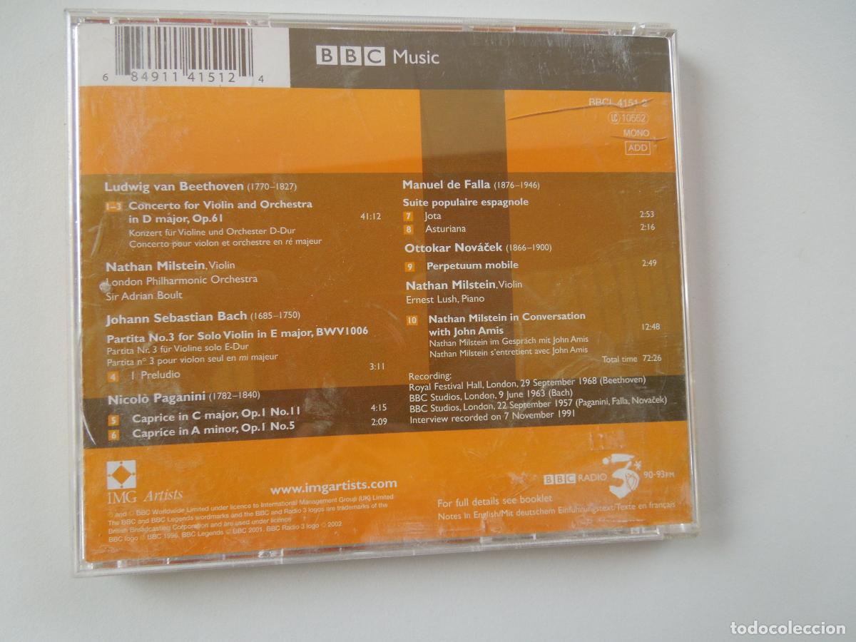 CDs de m&uacute;sica: MILSTEIN - BEETHOVEN - BACH - PAGANINI - FALLA , BACH - PAGANINI ... - Foto 3