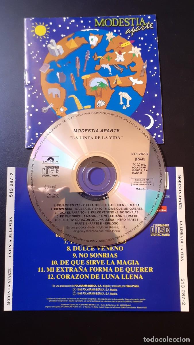 CDs de m&uacute;sica: Modestia Aparte - La Linea De La Vida (CD) - Foto 1