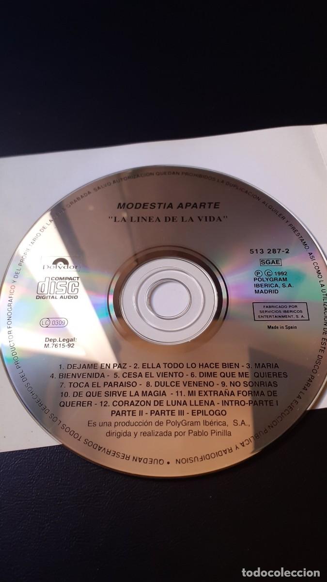 CDs de m&uacute;sica: Modestia Aparte - La Linea De La Vida (CD) - Foto 7