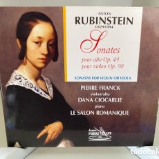 CDs de Música: RUBINSTEIN - PIERRE FRANCK, DANA CIOCARLIE - SONATAS FOR VIOLA AND VIOLIN (CD, ALBUM)