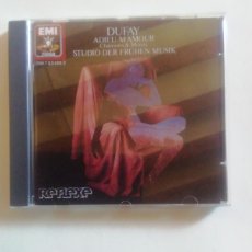 CDs de Música: GUILLAUME DUFAY. ADIEU M'AMOUR. CHANSONS & MOTETS. STUDIO DER FRÜHEN MUSIK. CD