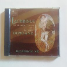 CDs de Música: JOHN DOWLAND. LACHRIMAE OR SEAVEN TEARES 1604. JORDI SAVALL. CD