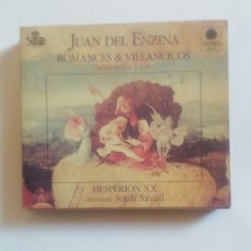 CDs de Música: JUAN DEL ENZINA. ROMANCES & VILLANCICOS. SALAMANCA 1496. JORDI SAVALL. CD