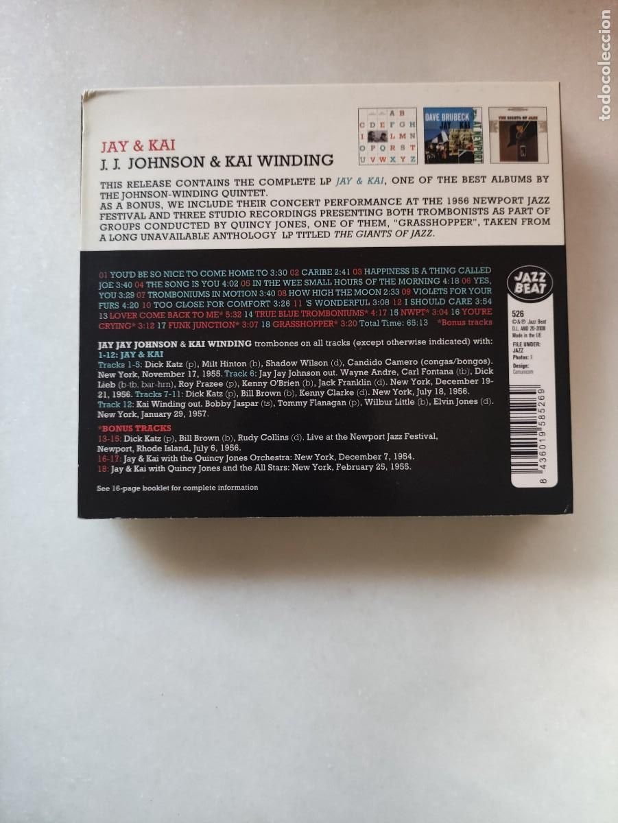 CDs de m&uacute;sica: J.J. JOHNSON & KAI WINDING. JAY & KAI - Foto 2