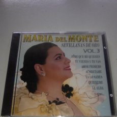 CDs de Música: MARIA DEL MONTE SEVILLANAS DE ORO VOL. 3 ( HORUS ) NUEVO PRECINTADO