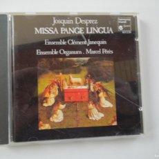 CDs de Música: JOSQUIN DESPREZ - MISSA PANGE LINGUA - CLEMENT JANEQUIN - MARCEL PÉRES - CD