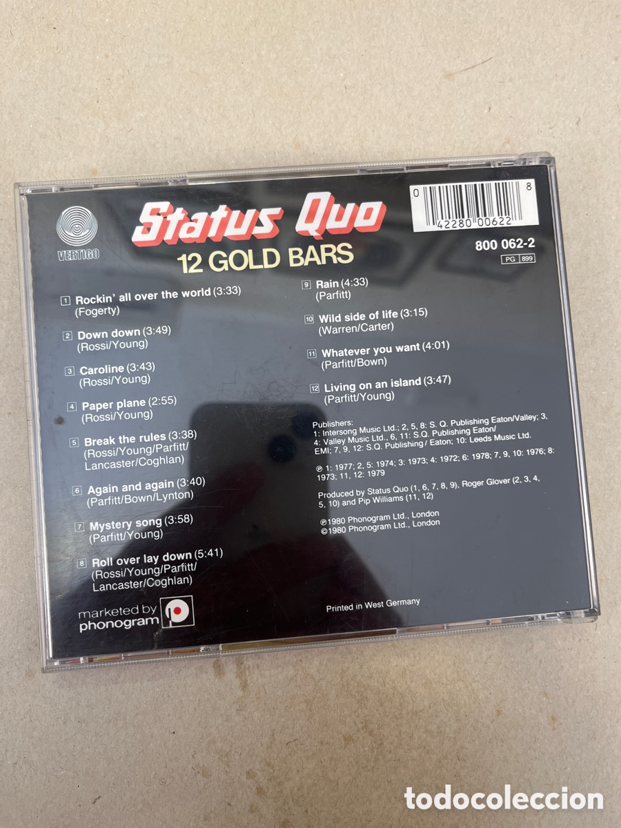 CDs de m&uacute;sica: STATUS QUO - 12 GOLD BARS - 1980 - CD - Foto 2