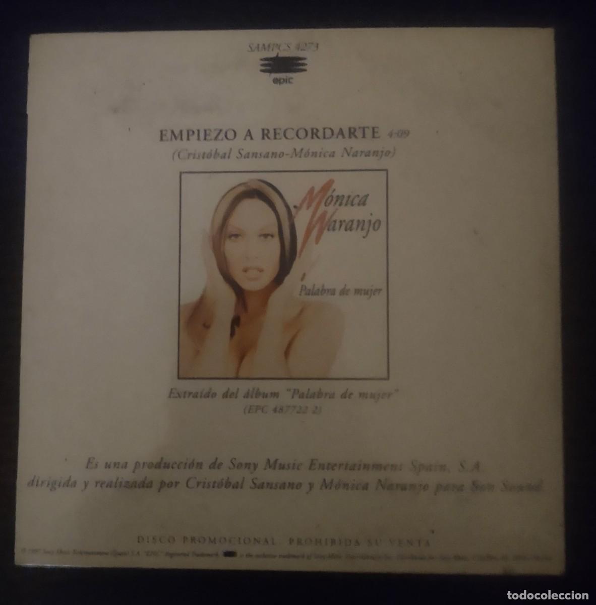CDs de m&uacute;sica: M&oacute;nica Naranjo - Empiezo a Recordarte - Foto 2