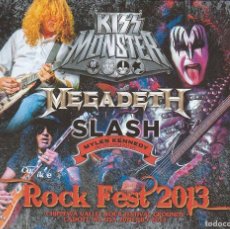 CDs de Música: 4 CD'S KISS - MEGADETH - SLASH - LIVE ROCK FEST 2013