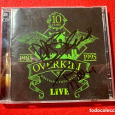CDs de Música: OVERKILL-FIRMADO DOBLE CD “WRECKING YOUR NECK LIVE”-